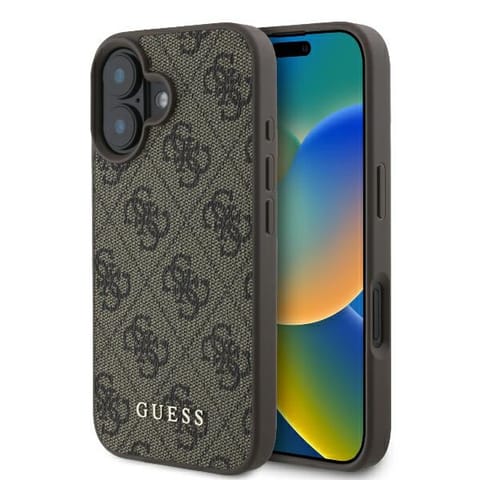 ⁨Guess GUHCP16MG4GFBR iPhone 16 Plus 6.7" brązowy/brown hardcase 4G Classic⁩ w sklepie Wasserman.eu