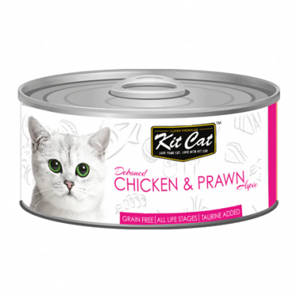 ⁨CAT CHICKEN & PRAWN KIT (chicken with shrimp) 80g⁩ at Wasserman.eu