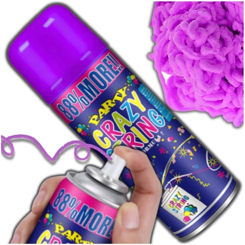 ⁨SERPENTYNA KONFETTI W SPRAYU NEON NA URODZINY IMPREZĘ FIOLETOWA 250 ML⁩ w sklepie Wasserman.eu