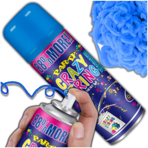 ⁨SERPENTYNA KONFETTI W SPRAYU NEON NA URODZINY IMPREZĘ NIEBIESKI 250 ML⁩ w sklepie Wasserman.eu