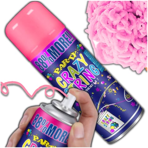 ⁨SERPENTYNA KONFETTI W SPRAYU NEON NA URODZINY IMPREZĘ RÓŻOWY 250 ML⁩ w sklepie Wasserman.eu