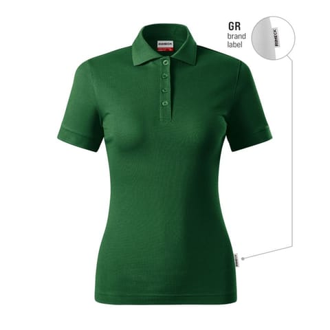 ⁨Koszulka polo Malfini Resist Heavy Polo W (kolor Zielony, rozmiar 2XL)⁩ w sklepie Wasserman.eu