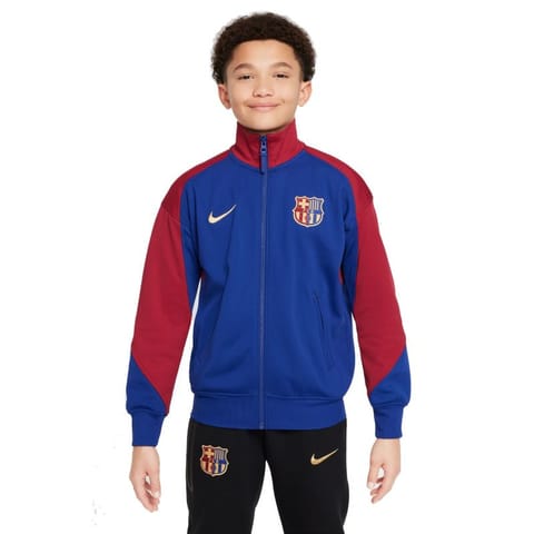 ⁨Bluza Nike FC Barcelona Academy Anthem Home Jr FQ0003 (kolor Czerwony. Granatowy. Niebieski, rozmiar M (137-147cm))⁩ w sklepie Wasserman.eu