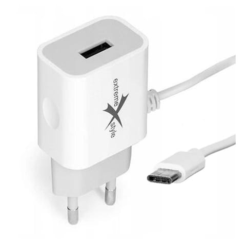 ⁨USB Type-C + USB 2.4A wall charger (white)⁩ at Wasserman.eu