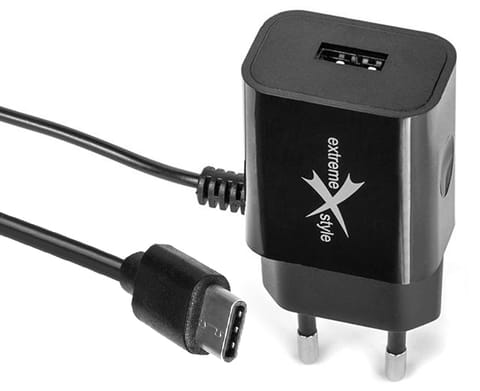 ⁨USB Type-C + USB 2.4A wall charger (black)⁩ at Wasserman.eu