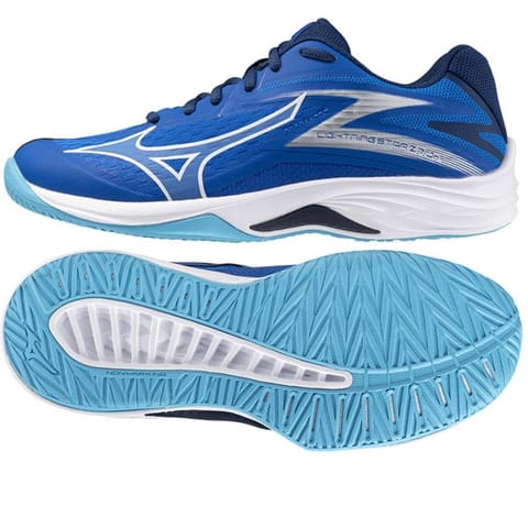 ⁨Buty do siatkówki Mizuno Lightning Star Z7 Jr (kolor Niebieski, rozmiar 40)⁩ w sklepie Wasserman.eu