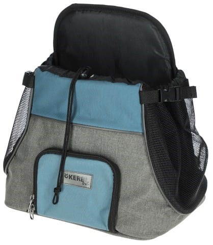 ⁨KERBL Vacation travel bag grey-blue - dog/cat carrier up to 8 kg - 31x24x38 cm⁩ at Wasserman.eu