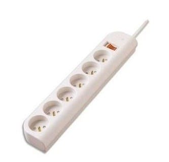 ⁨Belkin E-Series 6 Socket, 1-Metre SurgeStrip White 6 AC outlet(s) 230 V 1 m⁩ at Wasserman.eu