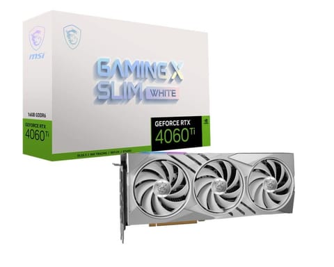 ⁨MSI GAMING GeForce RTX 4060 Ti X SLIM WHITE 16G NVIDIA 16 GB GDDR6⁩ at Wasserman.eu