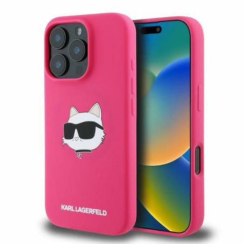 ⁨Karl Lagerfeld KLHMP16XSCHPPLF iPhone 16 Pro Max 6.9" fuksja/fuschia hardcase Silicone Choupette Head Print MagSafe⁩ w sklepie Wasserman.eu