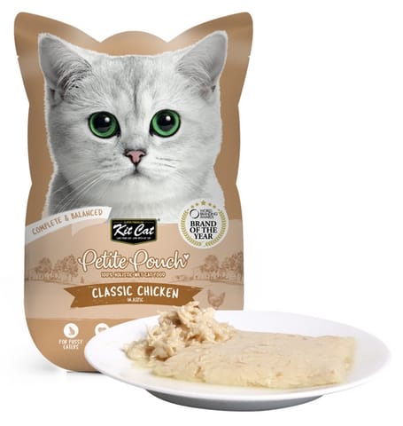 ⁨Kit Cat Petite Pouch Tuna Classic Chicken saszetka 70g⁩ w sklepie Wasserman.eu