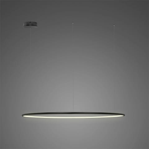 ⁨Lampa wisząca Ledowe Okręgi No.1 CO 100cm 3k czarna (Barwa światła delikatnie ciepła, Kierunek padania światła do wewnątrz, Kolor Czarny, Możliwość ściemniania nie)⁩ w sklepie Wasserman.eu