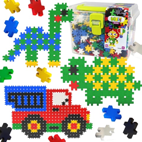 ⁨Zestaw Klocków Konstrukcyjnych 1100 Elementów Minis Travel Box Puzzle⁩ w sklepie Wasserman.eu