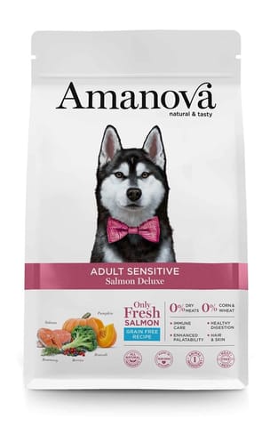 ⁨AMANOVA Adult Sensitive Salmon Deluxe - dry dog food - 2kg⁩ at Wasserman.eu