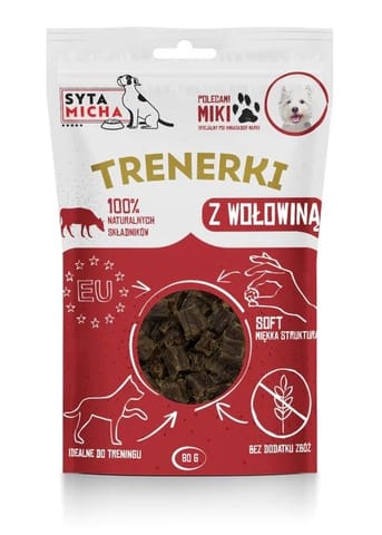⁨SYTA MICHA Treats with beef - dog treat - 80g⁩ at Wasserman.eu