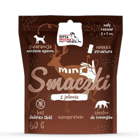 ⁨SYTA MICHA Mini deer treats - dog treat - 60 g⁩ at Wasserman.eu