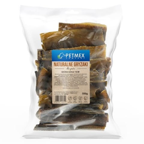 ⁨PETMEX Wild boar skin - dog treat - 500g⁩ at Wasserman.eu