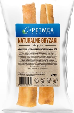 ⁨PETMEX Rolled Pork Skin Croquet - dog treat - 150g⁩ at Wasserman.eu