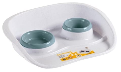 ⁨KERBL Dog/Cat Bowl Stand - 1x300 ml / 1x250 ml⁩ at Wasserman.eu