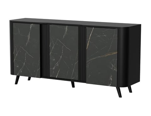 ⁨Cama VOLARE chest of drawers 151 x 39 x 75 cm black/san sebastian⁩ at Wasserman.eu