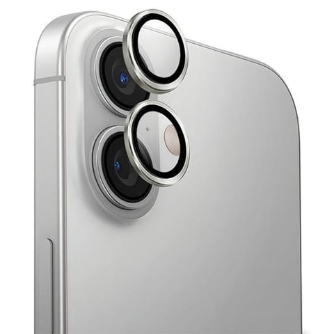 ⁨UNIQ Optix Aluminium Camera Lens Protector iPhone 16 6.1" / 16 Plus 6.7" sterling silver szkło na obiektyw aparatu z aplikatorem⁩ w sklepie Wasserman.eu