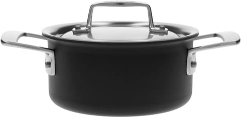 ⁨DEMEYERE BLACK 5 Garnek niski z pokrywką 1.5 ltr⁩ w sklepie Wasserman.eu