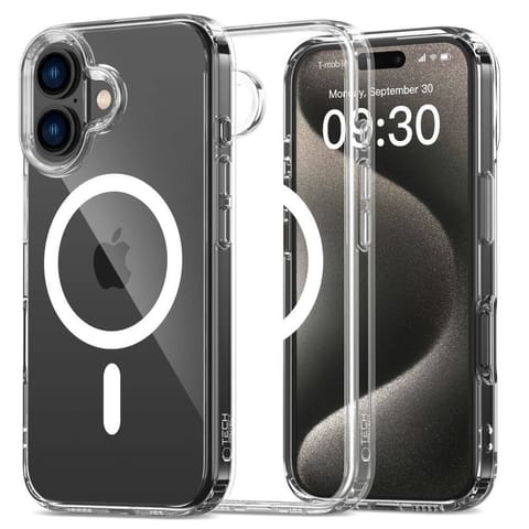 ⁨Etui IPHONE 16 PLUS Tech-Protect FlexAir Hybrid MagSafe Clear transparentne⁩ w sklepie Wasserman.eu
