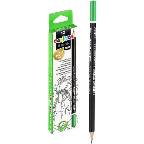 ⁨Ołówki techniczne Carioca 2H czarne (12)⁩ w sklepie Wasserman.eu