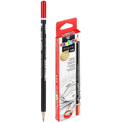 ⁨Ołówki techniczne Carioca B czarne (12)⁩ w sklepie Wasserman.eu