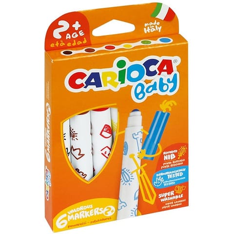 ⁨Flamastry Carioca Baby Maxi 6 kolorów⁩ w sklepie Wasserman.eu