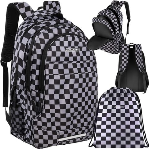 ⁨Plecak 30L - szachownica Kruzzel 24531⁩ w sklepie Wasserman.eu