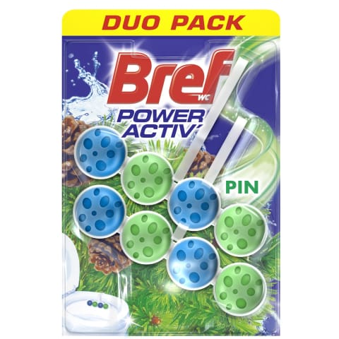 ⁨Bref Power Activ Pine Zawieszka WC 2 x 50 g⁩ w sklepie Wasserman.eu