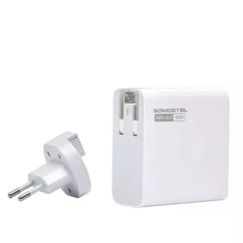 ⁨Ładowarka sieciowa Somostel Power Delivery Q25 PD + USB Biała⁩ w sklepie Wasserman.eu