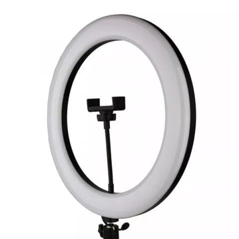 ⁨Lampa pierścieniowa + uchwyt uniwesalny + pilot SOMOSTEL SMS-ZB02 LED Ring Lamp 32cm Stojak Statyw Oświetlenie do zdjęć⁩ w sklepie Wasserman.eu