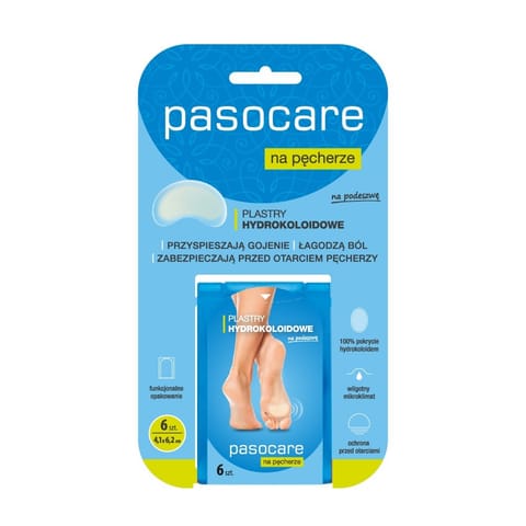 ⁨PASOCARE Specialist Plus Plastry hydrokoloidowe na pęcherze - na podeszwę stóp  1op.-6szt⁩ w sklepie Wasserman.eu