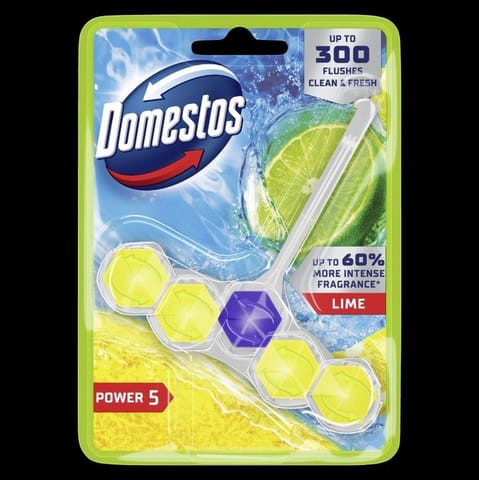 ⁨DOMESTOS Kostka toaletowa Power 5 Lime 1 x 50 g⁩ w sklepie Wasserman.eu