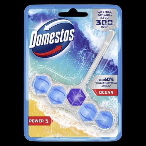 ⁨DOMESTOS Kostka toaletowa Power 5 Ocean 1 x 50 g⁩ w sklepie Wasserman.eu