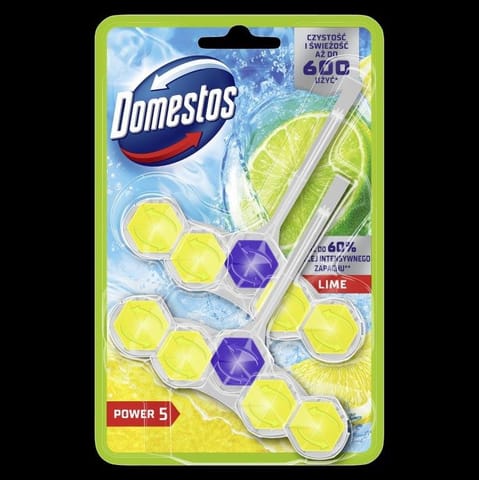 ⁨DOMESTOS Kostka toaletowa Power 5 Lime 2 x 50 g⁩ w sklepie Wasserman.eu