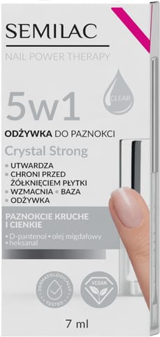 ⁨SEMILAC Odżywka do paznokci Nail Power Therapy 5w1 Crystal Strong 7 ml⁩ w sklepie Wasserman.eu