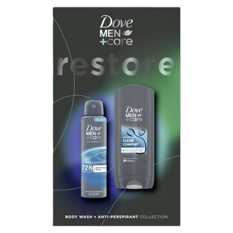 ⁨DOVE Men Care Zestaw prezentowy męski deo spray + żel do mycia ciała i włosów⁩ w sklepie Wasserman.eu