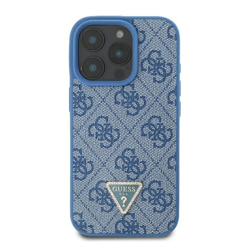 ⁨Guess GUHCP16LP4TDSCPB iPhone 16 Pro 6.3" niebieski/blue hardcase Leather Metal Logo Strass Crossbody⁩ w sklepie Wasserman.eu