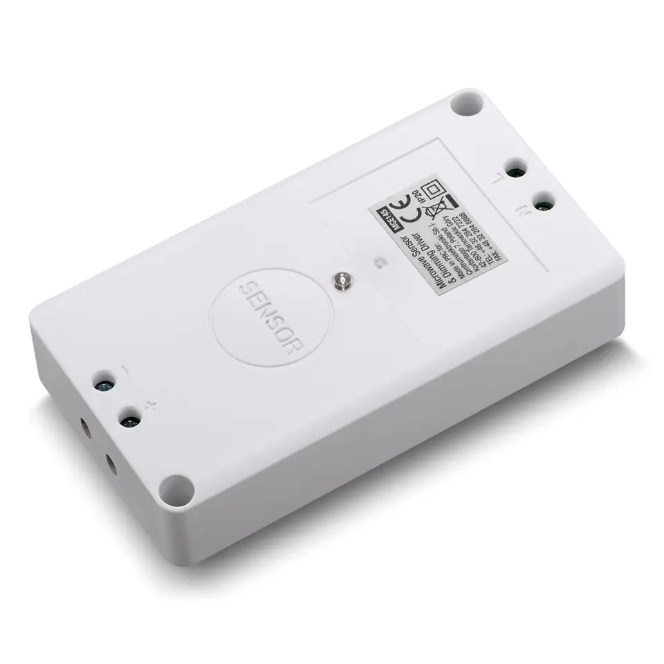 ⁨Maclean Microwave Motion Sensor, LED Power Supply with Dimmer, Range 2m-8m, MCE145W⁩ at Wasserman.eu