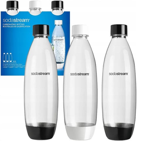 ⁨Sodastream PET Bottle Fuse (3 Bottles, 1L, black/white) (2260748)⁩ w sklepie Wasserman.eu