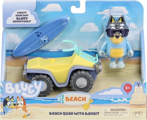 ⁨Moose Toys Bluey S9 Figure & Vehicle Pack Beach Quad with Bandit⁩ at Wasserman.eu