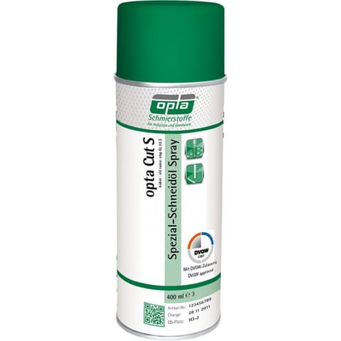 ⁨Specjalny olej do obróbki skrawaniem CUT DVGW S w aerozolu, puszka 400 ml OPTA⁩ w sklepie Wasserman.eu
