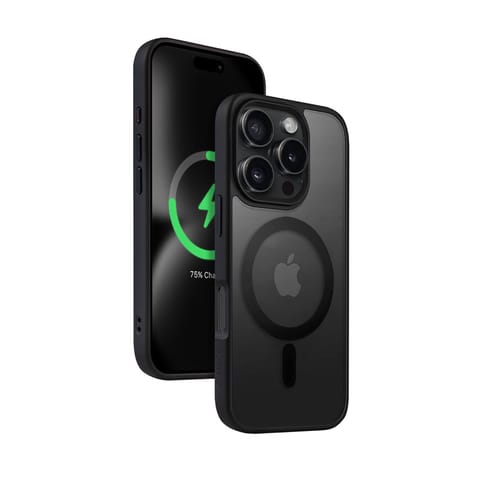 ⁨Case with MagSafe do IP 16 Pro Hybrid Frost MAG Cover black⁩ at Wasserman.eu