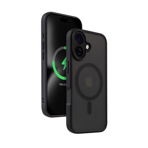 ⁨Case with MagSafe iPhone 16 Hybrid Frost MAG Cover black⁩ at Wasserman.eu