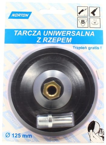 ⁨TARCZA DO SZLIF. KĄT. 125mm M14 +TRZPIEŃ cienka NORTON⁩ w sklepie Wasserman.eu