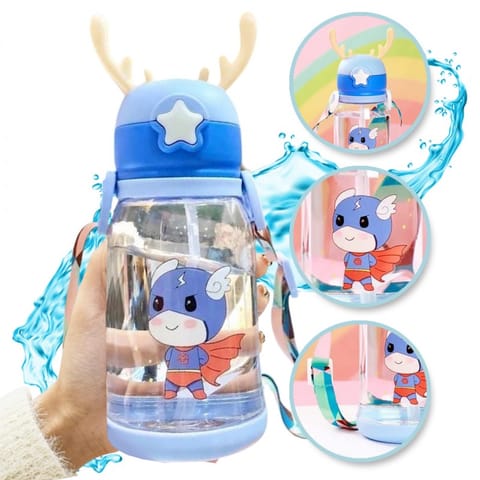 Butelka na wodę Bidon dziecięcy ze słomką 600 ML BD30N w sklepie Wasserman.eu