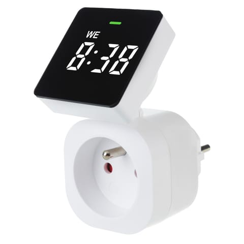 ⁨Włącznik czasowy - timer cyfrowy GreenBlue,  max. obciążenie 16A, IP20, GB610 E⁩ w sklepie Wasserman.eu